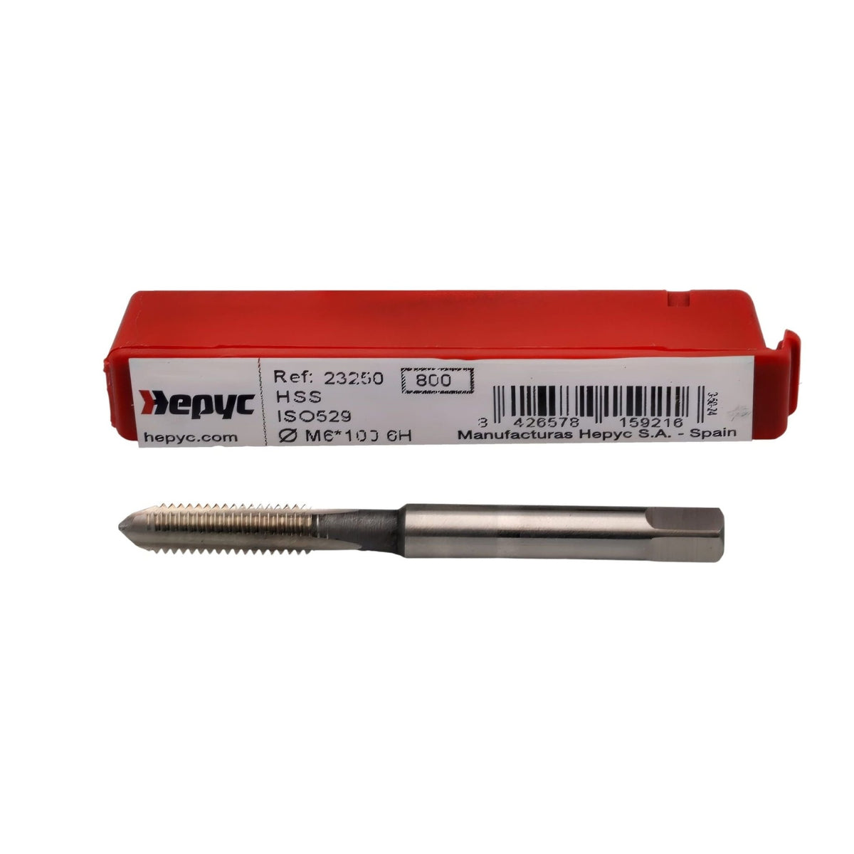 Hepyc HSS Machine Tap M6 x 1.00 ISO529 6H - Twin Eagle Imports