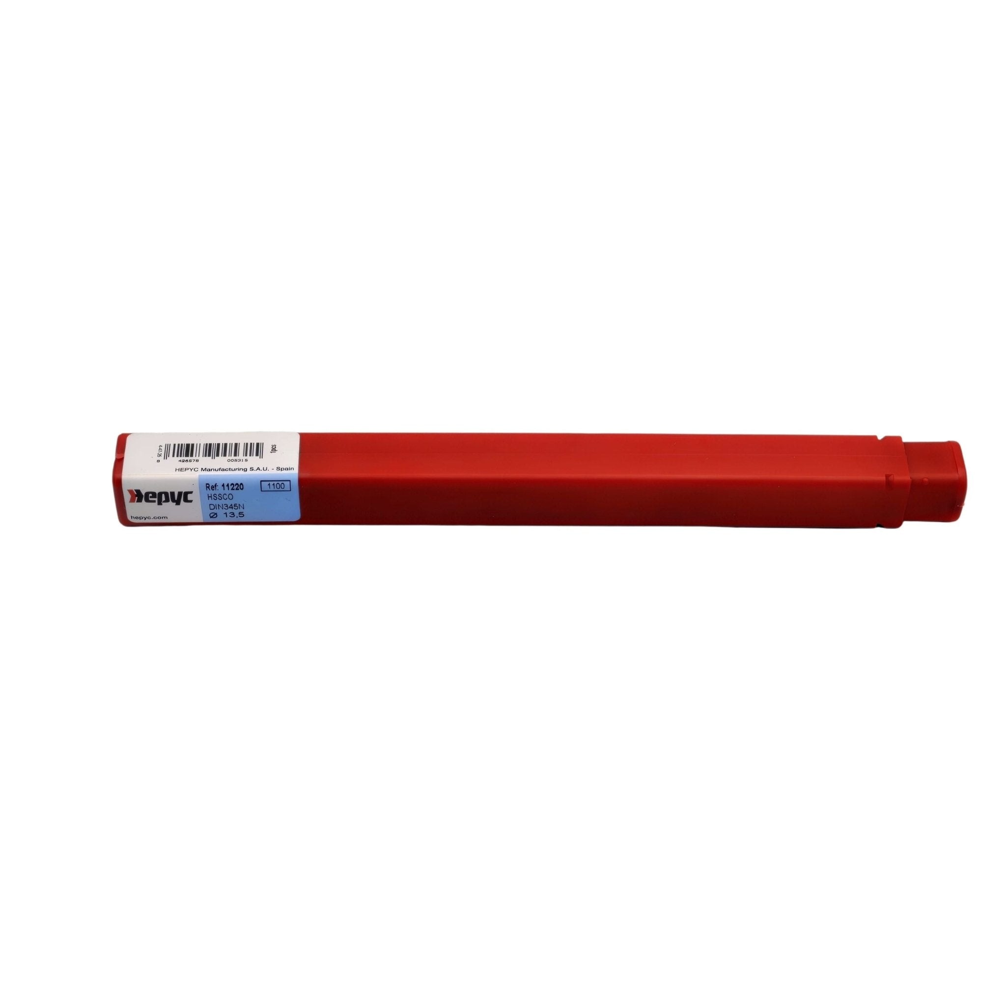 Hepyc HSSCo Taper Shank Drill Bit 13.5mm DIN345N CM1 - Twin Eagle Imports