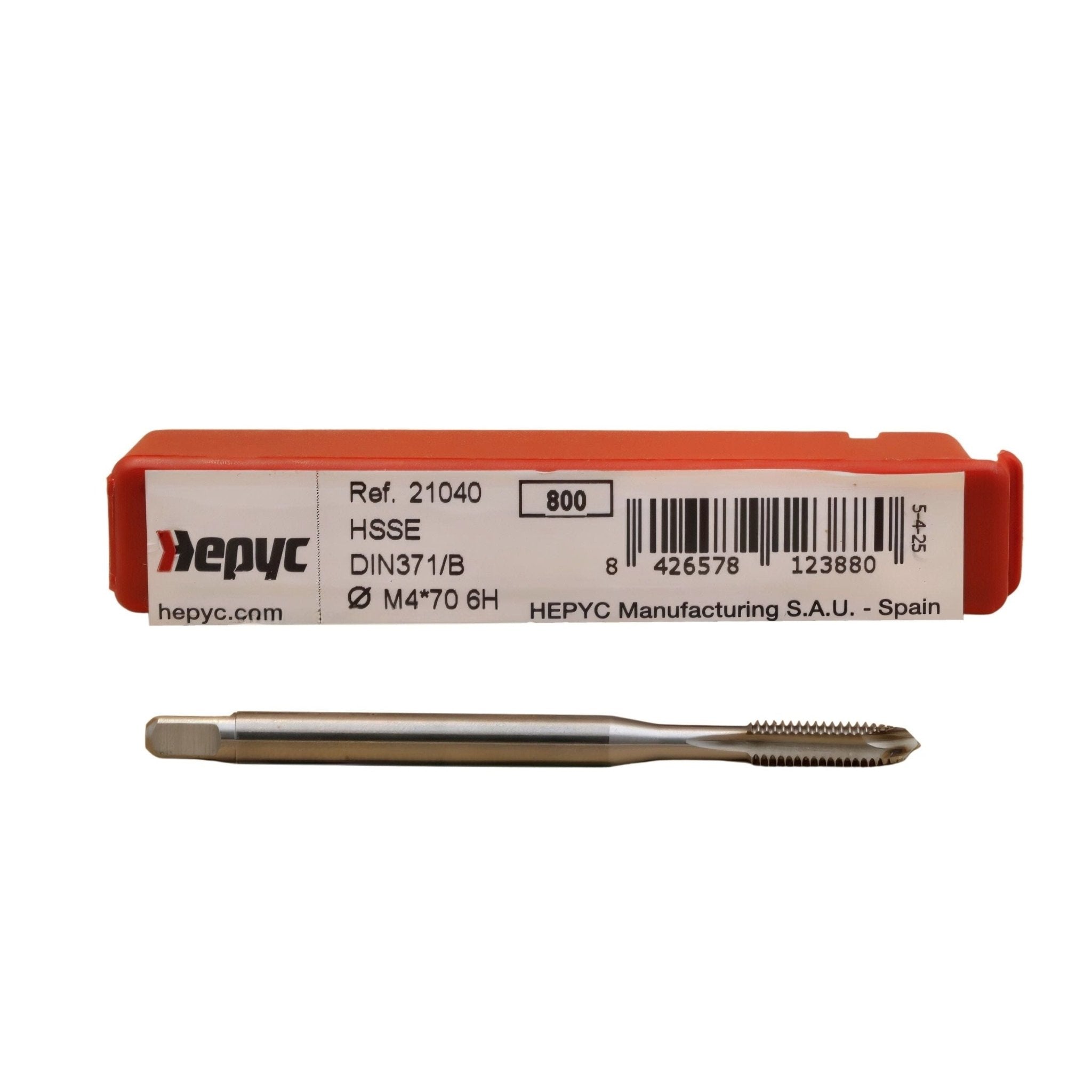 Hepyc HSSE Gun Tap DIN 371 B M4 × 0.70 - Twin Eagle Imports