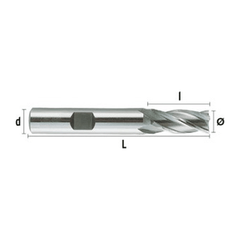 HEPYC Manufacturing HEPYC Multi Flute 4mm HSS-Co8e Multi-Purpose End Mill