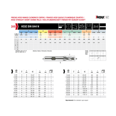 HEPYC Multi Flute 8mm HSS-Co8e Multi-Purpose End Mill - Twin Eagle Imports