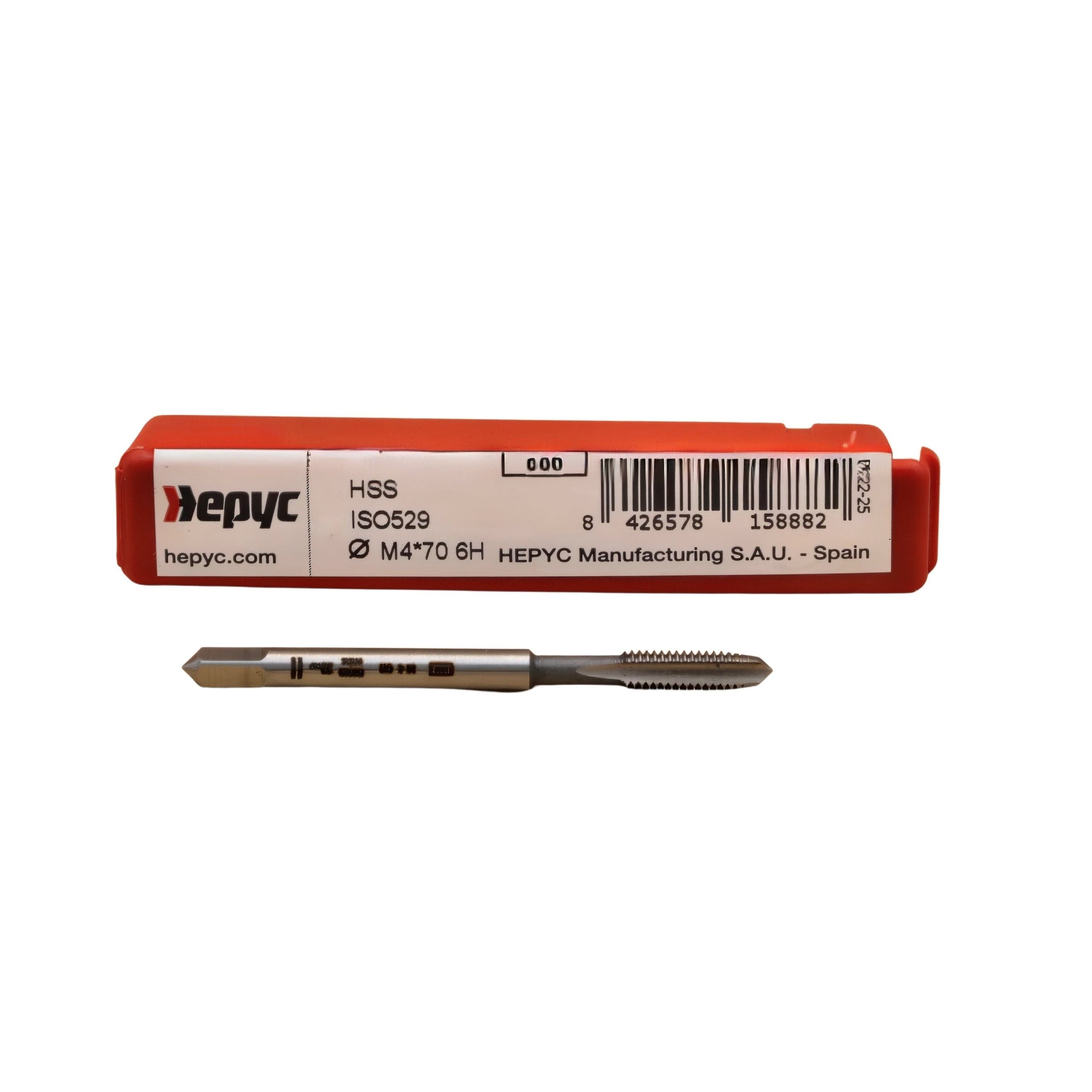 HEPYC TAPS Hepyc Machine Tap HSS ISO 529B M4 × 0.70 – DIN 13 Form B Gun, 6H