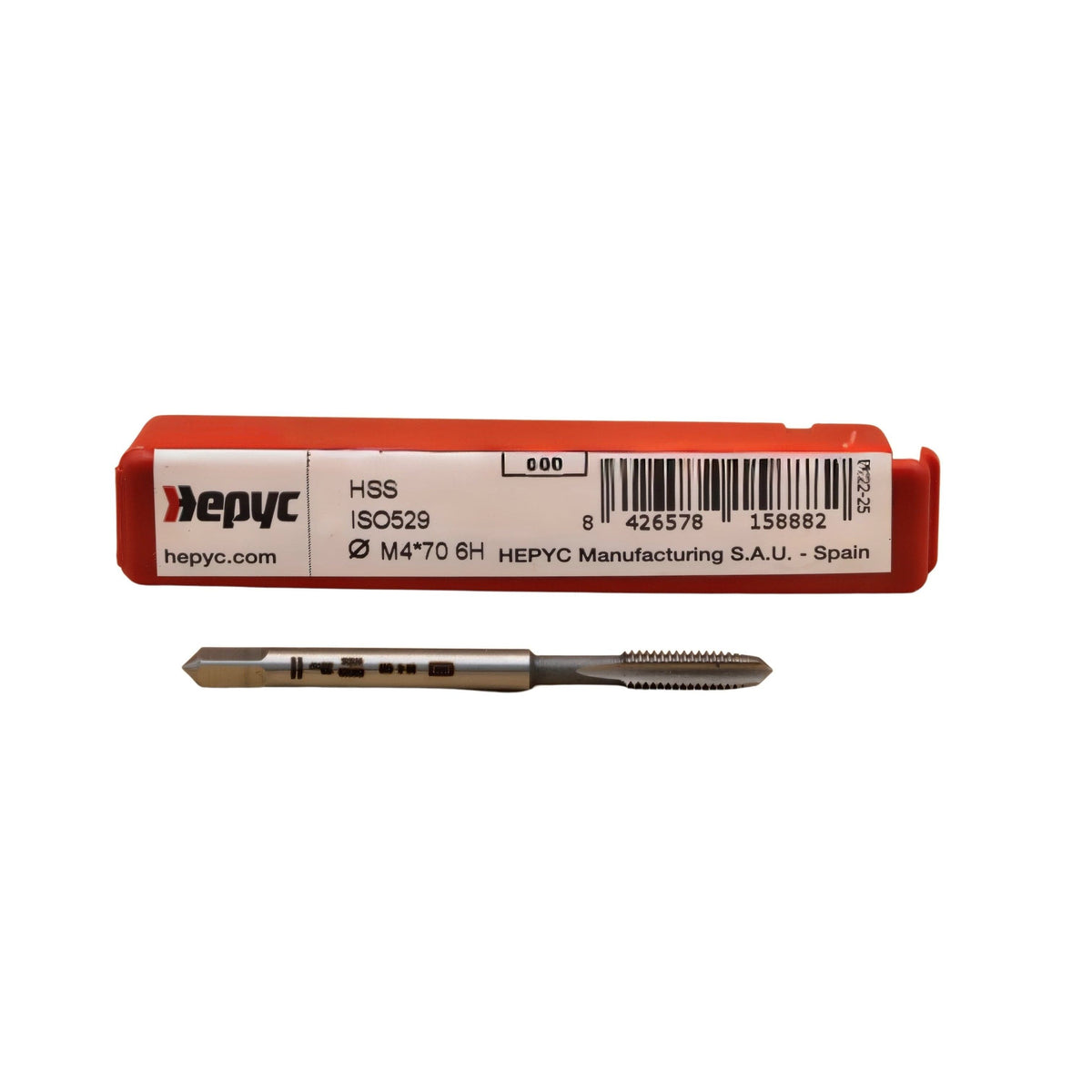 HEPYC TAPS Hepyc Machine Tap HSS ISO 529B M4 × 0.70 – DIN 13 Form B Gun, 6H
