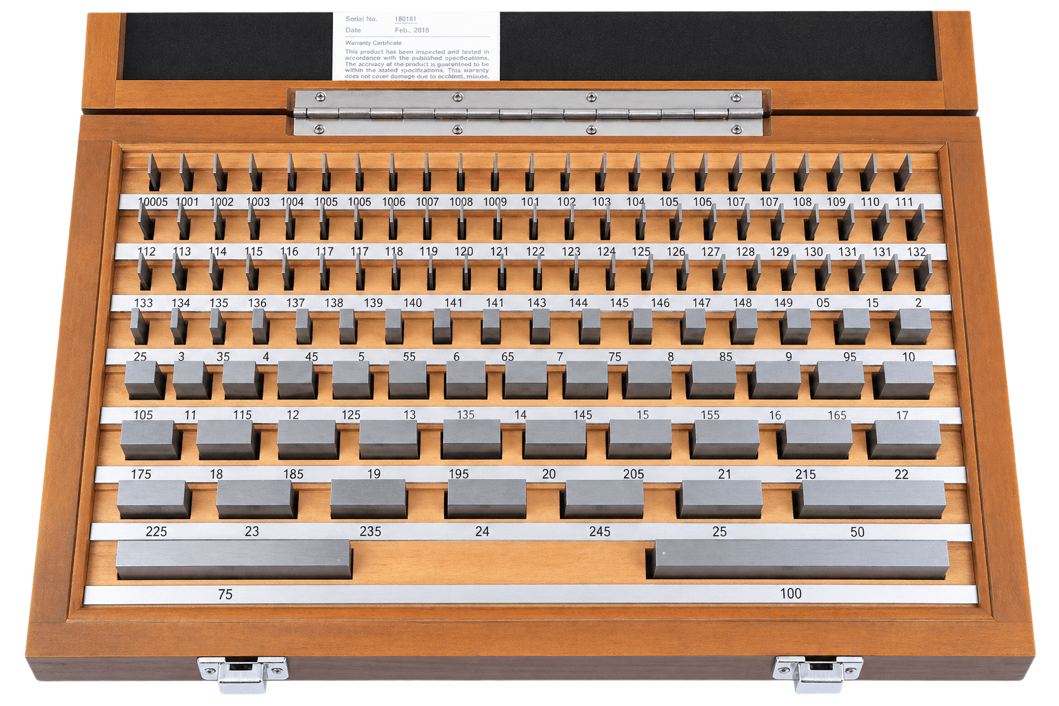 Insize 112 Piece Steel Gauge Block Set Series 4100-2112 Grade 2 - Twin Eagle Imports