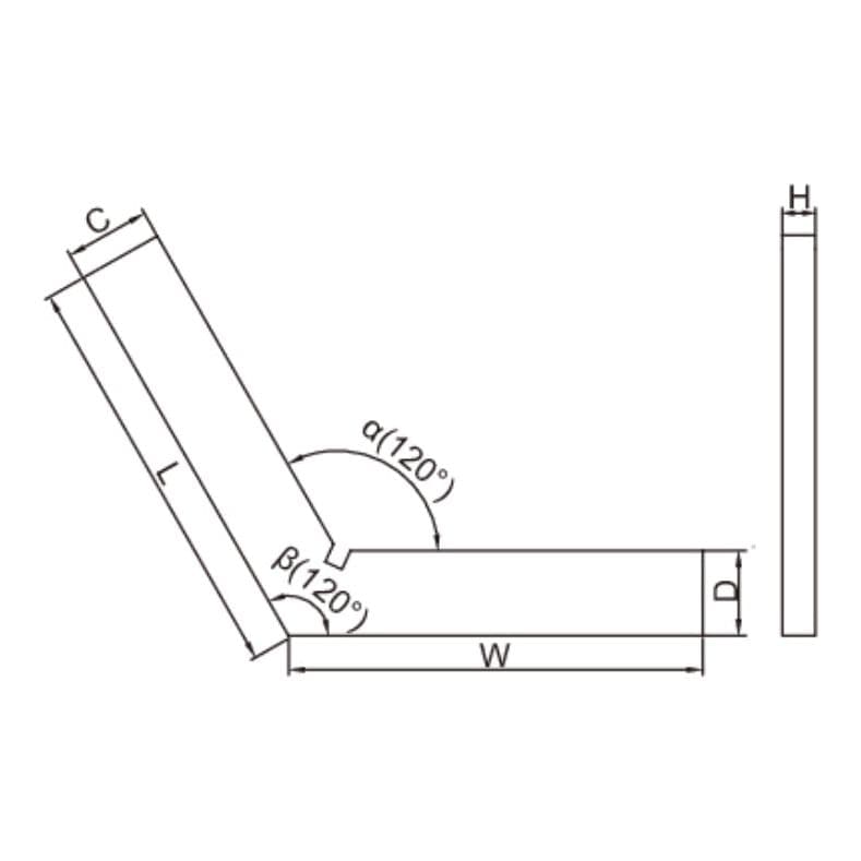 Insize 120° Square Range 200x200mm Series 4706-1200 - Twin Eagle Imports