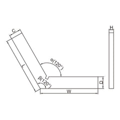 Insize 120° Square Range 75x75mm Series 4706-175 - Twin Eagle Imports