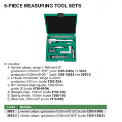 Insize 6pc Measuring Tool Kit Series 5063 - Twin Eagle Imports