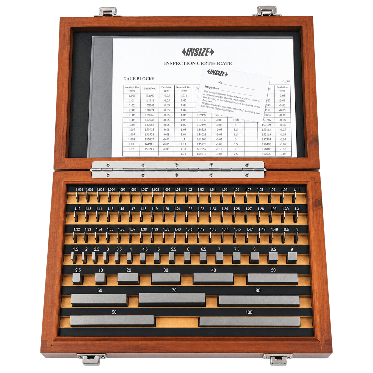 Insize 87 Piece Steel Gauge Block Set Series 4100-187 Grade 1 - Twin Eagle Imports