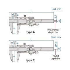 Insize Digital Caliper 0-200mm / 0-8" Range Series 1103-200 - Twin Eagle Imports