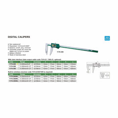 Insize Digital Caliper 0-200mm/0-8" Range Series 1170-200 - Twin Eagle Imports