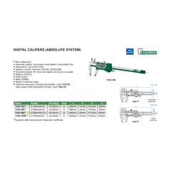 Insize Digital Caliper 0-300mm / 0-12" Range Series 1103-300 - Twin Eagle Imports