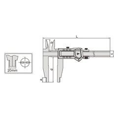 Insize Digital Caliper 0-300mm / 0-12" Range Series 1136-301 - Twin Eagle Imports