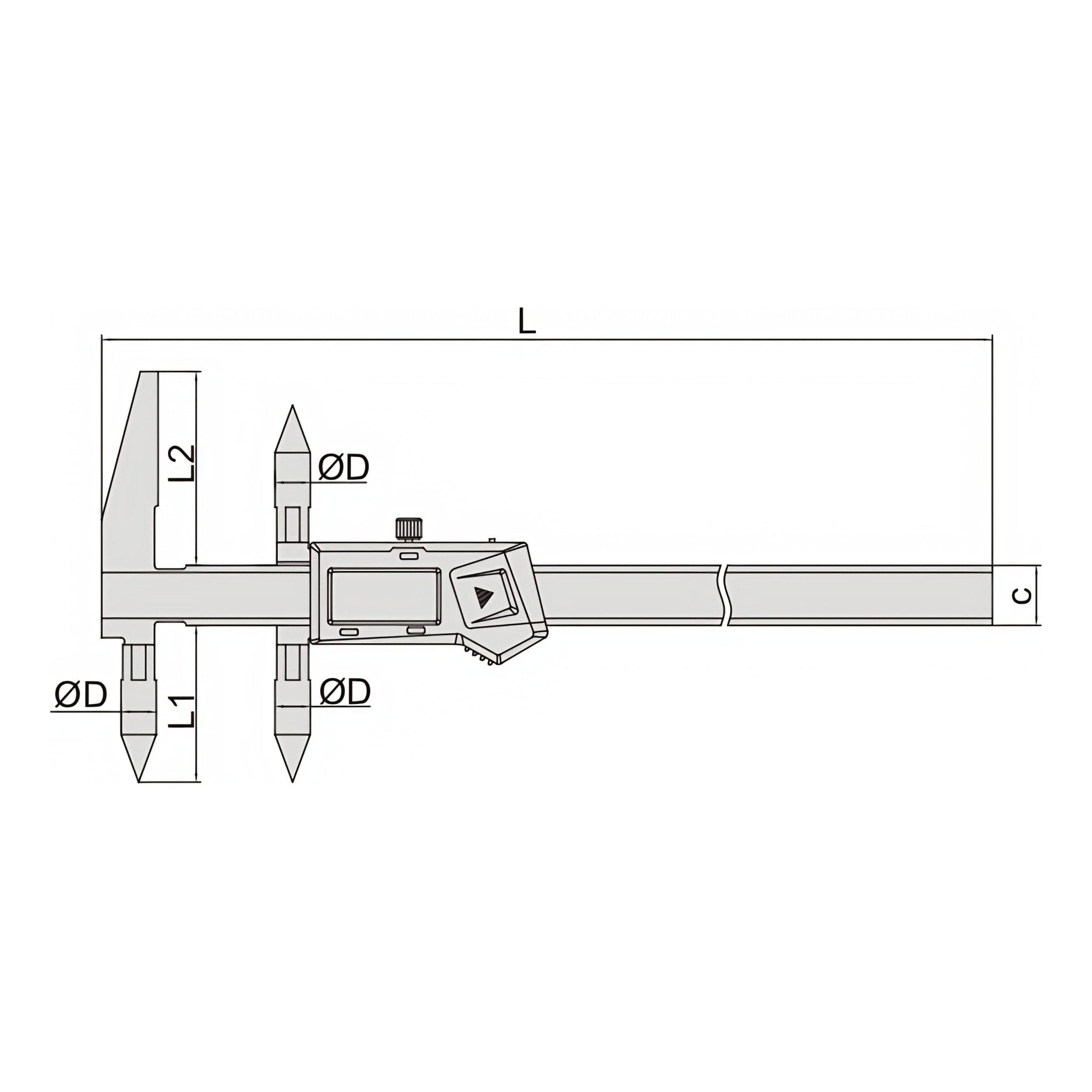 Insize Digital Centerline Caliper 5-300mm Range Series 1525-300 - Twin Eagle Imports