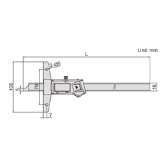 Insize Digital Depth Gauge 0-150mm / 0-6" Range Series 1147-150 - Twin Eagle Imports