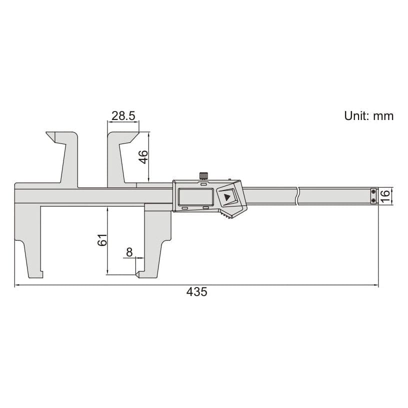 Insize Digital Drum Brake Caliper 0-300mm/0-12" Range Series 1168-300A - Twin Eagle Imports