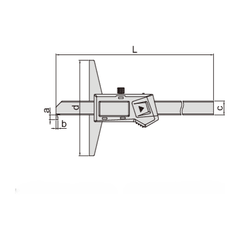 Insize Digital Hook Depth Gauge 0-300mm / 0-12" Range Series 1142-300A - Twin Eagle Imports