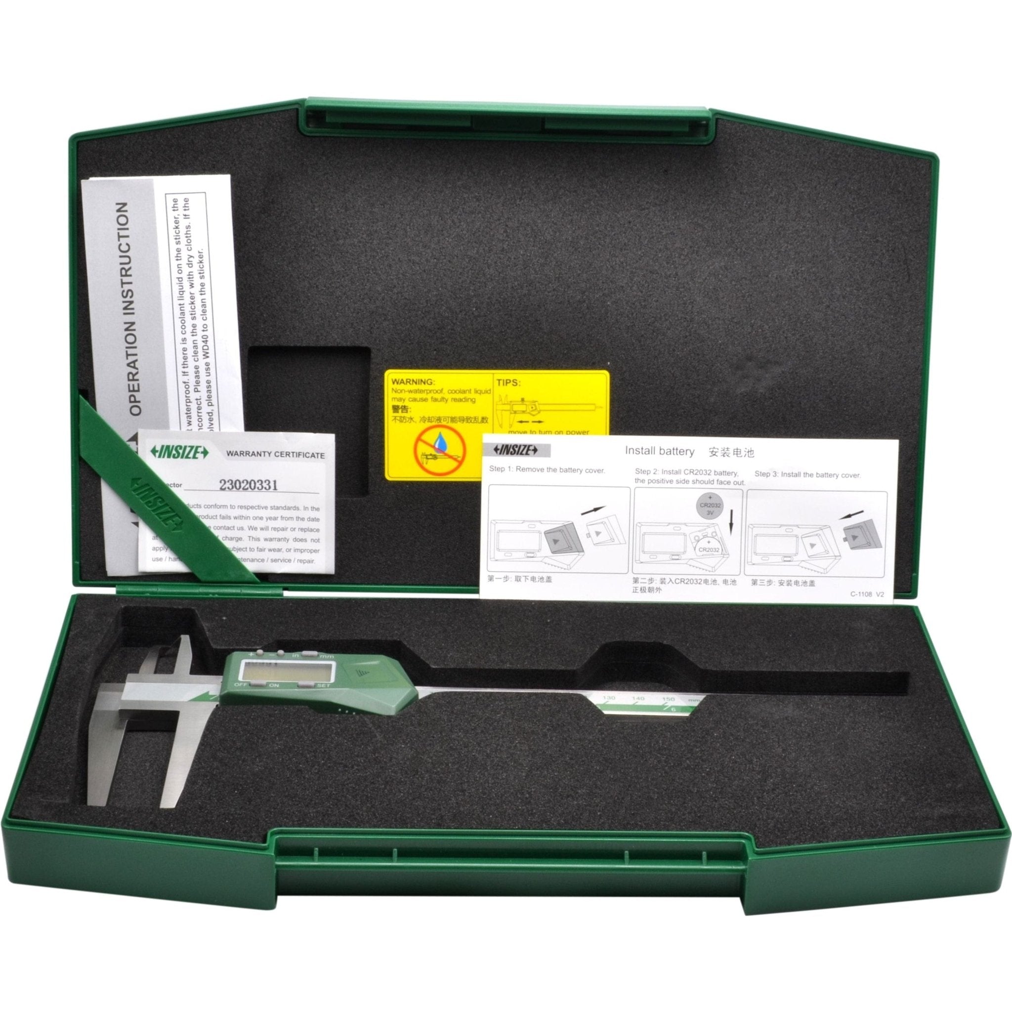 INSIZE Digital Inside Groove Caliper 9 - 150mm / 0.35-6""Range Series 1176-150 - Twin Eagle Imports