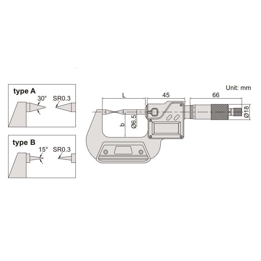 Insize Digital Point Micrometer 25-50mm/1-2" Range Series 3530-50A - Twin Eagle Imports