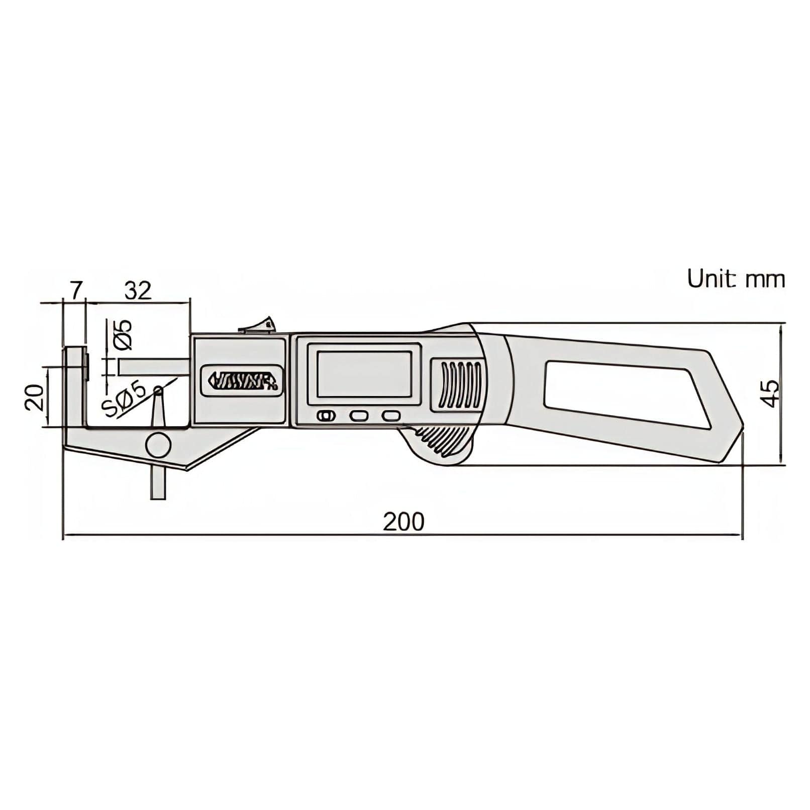 Insize Digital Snap Gauge 0-25mm/0-1" Range Series 2163-25 - Twin Eagle Imports