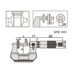 Insize Disc Micrometer 25-50mm Range Series 3282-50 - Twin Eagle Imports