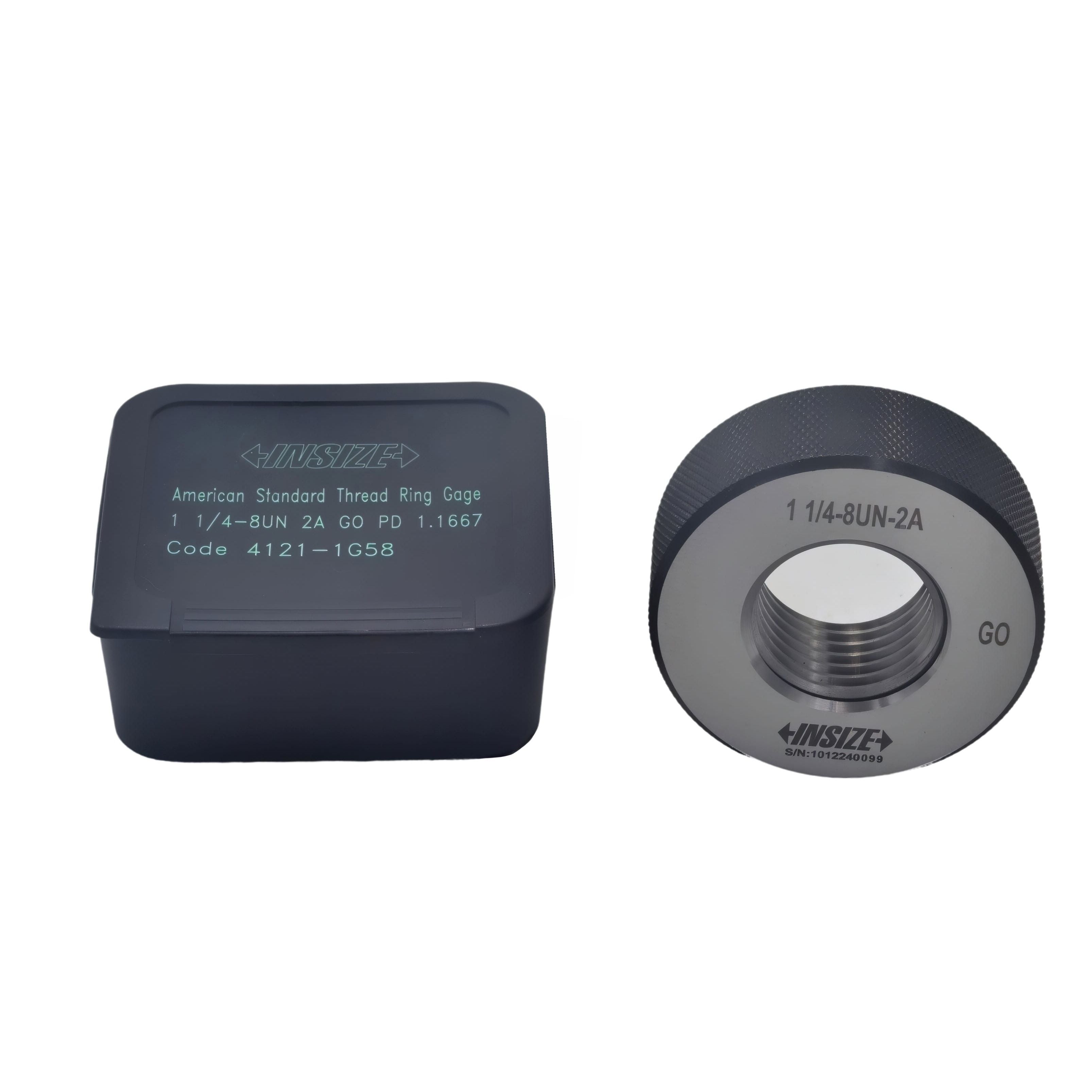INSIZE Gauges Insize American Standard Thread Ring Gauge 1 1/4-8UN Class 2A GO Series 4121-1G58