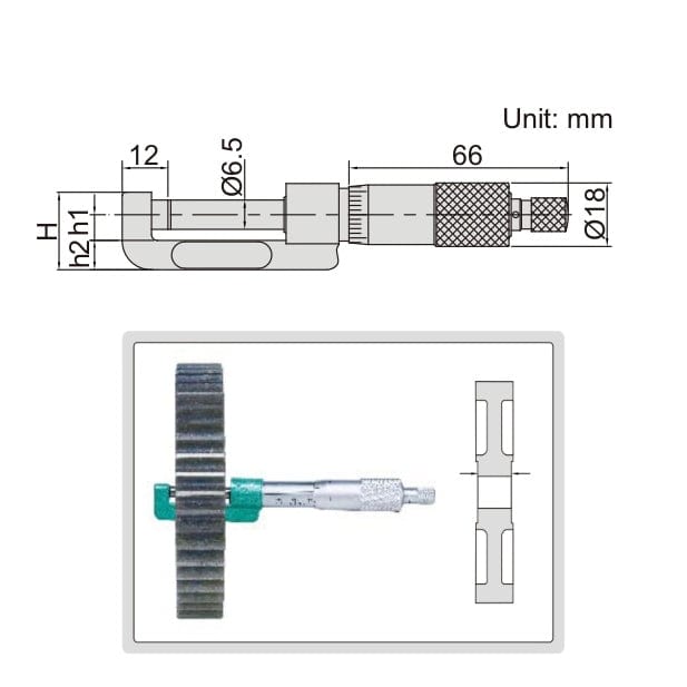 Insize Hub Micrometer 75-100mm Range Series 3292-100 - Twin Eagle Imports