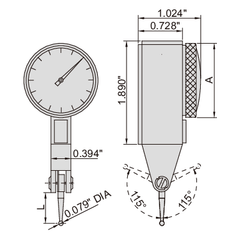 Insize Imperial Dial Indicator 0.03" Range Series 2381-31 - Twin Eagle Imports