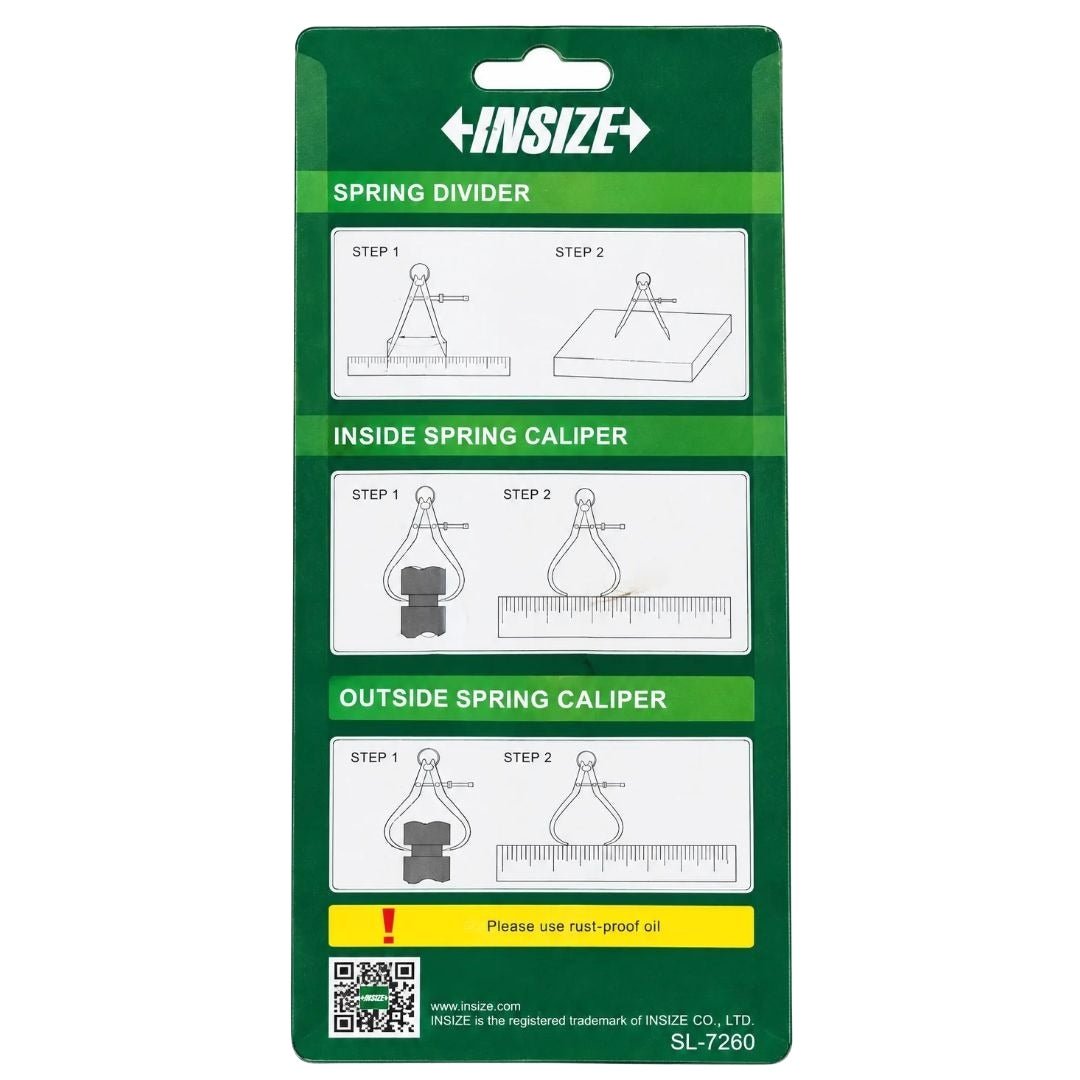 Insize Inside Spring Caliper 20-170mm Range Series 7261-150 - Twin Eagle Imports