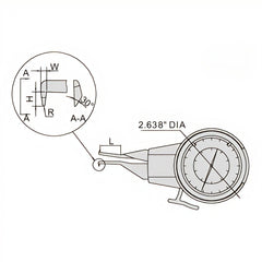Insize Internal Dial Caliper Gauge 0.4-1.2" Range Series 2222-E121 - Twin Eagle Imports