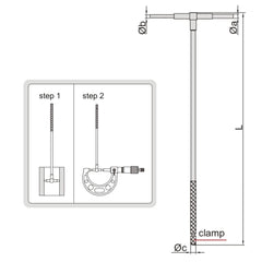 Insize Long Handle Telescopic Gauge 8-12.7mm Range Series 4209-1 - Twin Eagle Imports