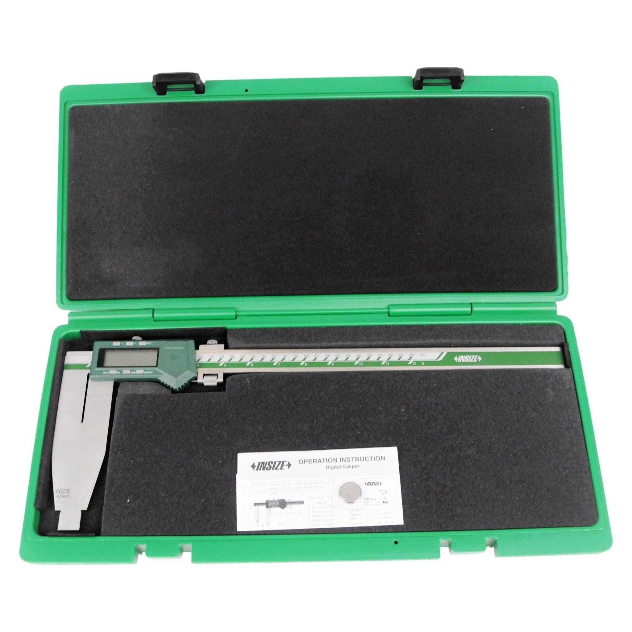 Insize Long Jaw Digital Caliper 0-300mm / 0-12" Range Series 1106-302 - Twin Eagle Imports