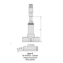 INSIZE Manufacturing Insize Three Point Internal Micrometer 62-75mm Range Series 3227-75