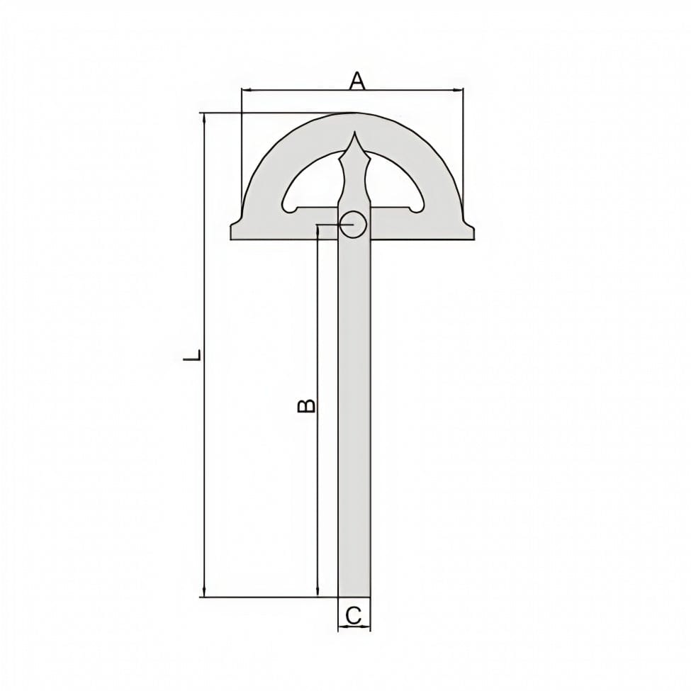 INSIZE Measuring Equipment Insize 180° Protractor 300x500mm Range Series 4799-1300