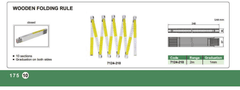 INSIZE MEASURING EQUIPMENT Insize 2m Wooden Folding Rule – 7124-210
