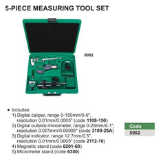 INSIZE Measuring Equipment Insize 5pc Measuring Tool Set Series 5052
