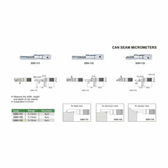 INSIZE Measuring Equipment Insize Can Seam Micrometer 0-13mm Range Series 3293-133