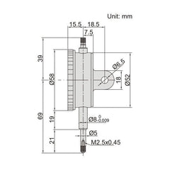 INSIZE Measuring Equipment Insize Dial Indicator 10mm Range Series 2892-10