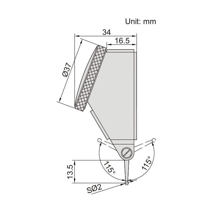INSIZE Measuring Equipment Insize Dial Test Indicator 0.8mm x 0.01mm Range Series 2399-08