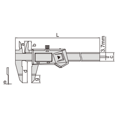 INSIZE Measuring Equipment Insize Digital Blade Caliper 0-150mm / 0-6" Range Series 1188-150A