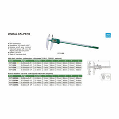 INSIZE Measuring Equipment Insize Digital Caliper 0-200mm/0-8" Range Series 1171-200