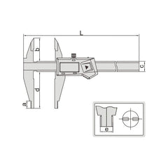 INSIZE Measuring Equipment Insize Digital Caliper 0-300mm/0-12" Range Series 1171-306