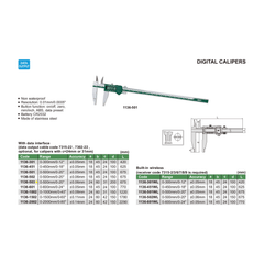 INSIZE Measuring Equipment Insize Digital Caliper 0-500mm / 0-20" Range Series 1136-503