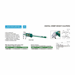INSIZE Measuring Equipment Insize Digital Crimp Height Caliper 0-150mm/0-6" Range Series 1165-150A
