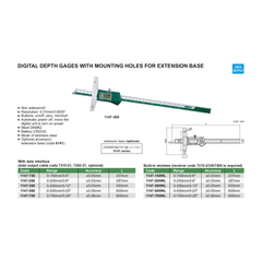 INSIZE Measuring Equipment Insize Digital Depth Gauge 0-300mm / 0-12" Range Series 1147-300
