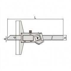 INSIZE Measuring Equipment Insize Digital Depth Gauge 0-500mm/0-20" Range Series 1141-500A