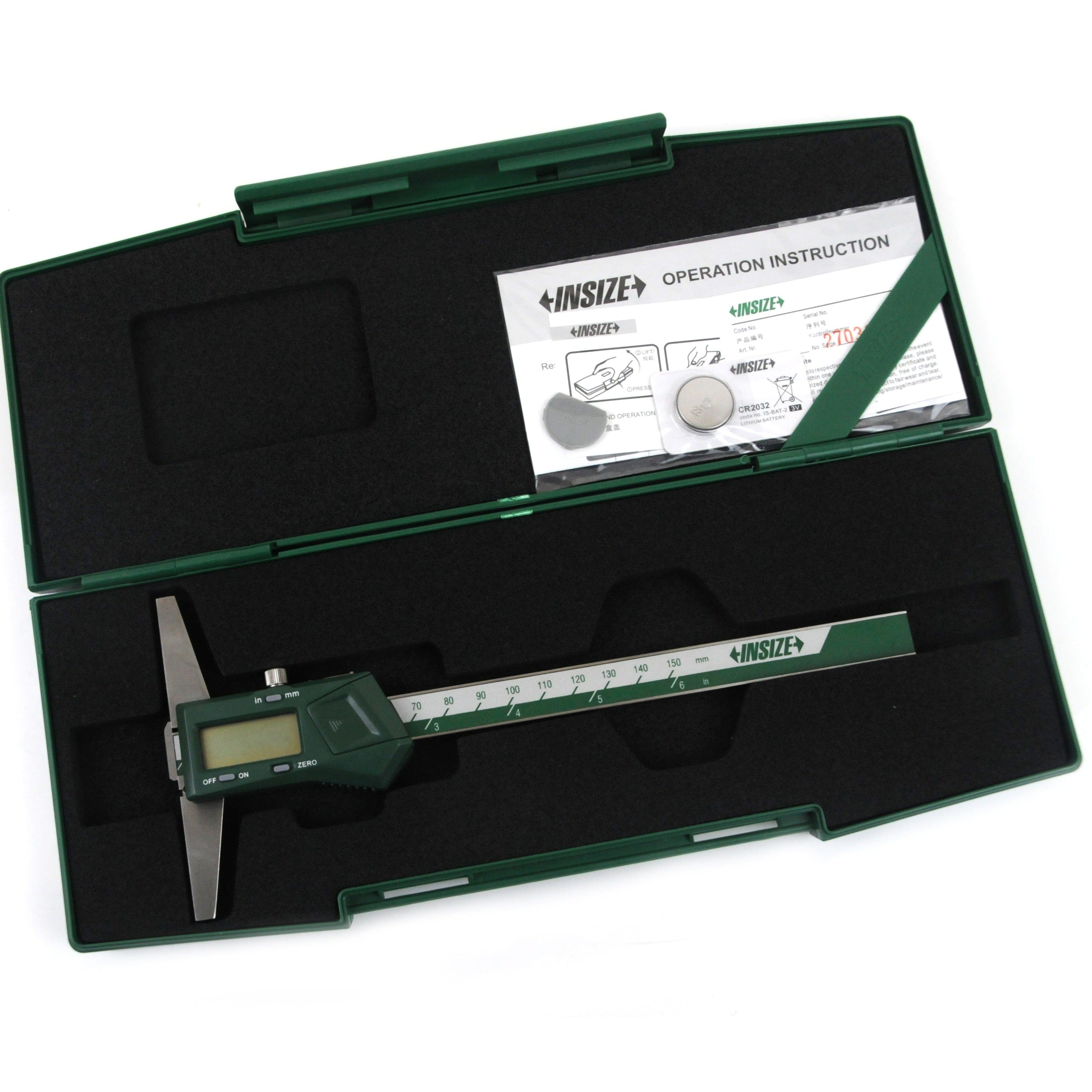INSIZE Measuring Equipment Insize Digital Double Hook Depth Gauge 0-150mm / 0-6" Range Series 1144-150A