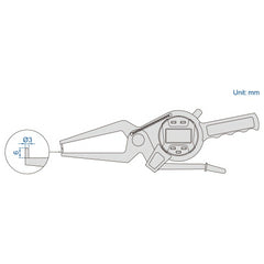 INSIZE Measuring Equipment Insize Digital External Caliper Gauge 0-20mm/0-0.8" Range Series 2132-20