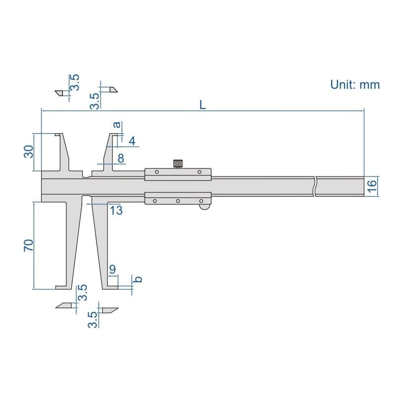 INSIZE Measuring Equipment Insize Digital Groove Caliper 11-150mm Range Series 1199-150