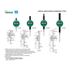 INSIZE Measuring Equipment Insize Digital Indicator 25.4mm/1" Range Series 2112-25