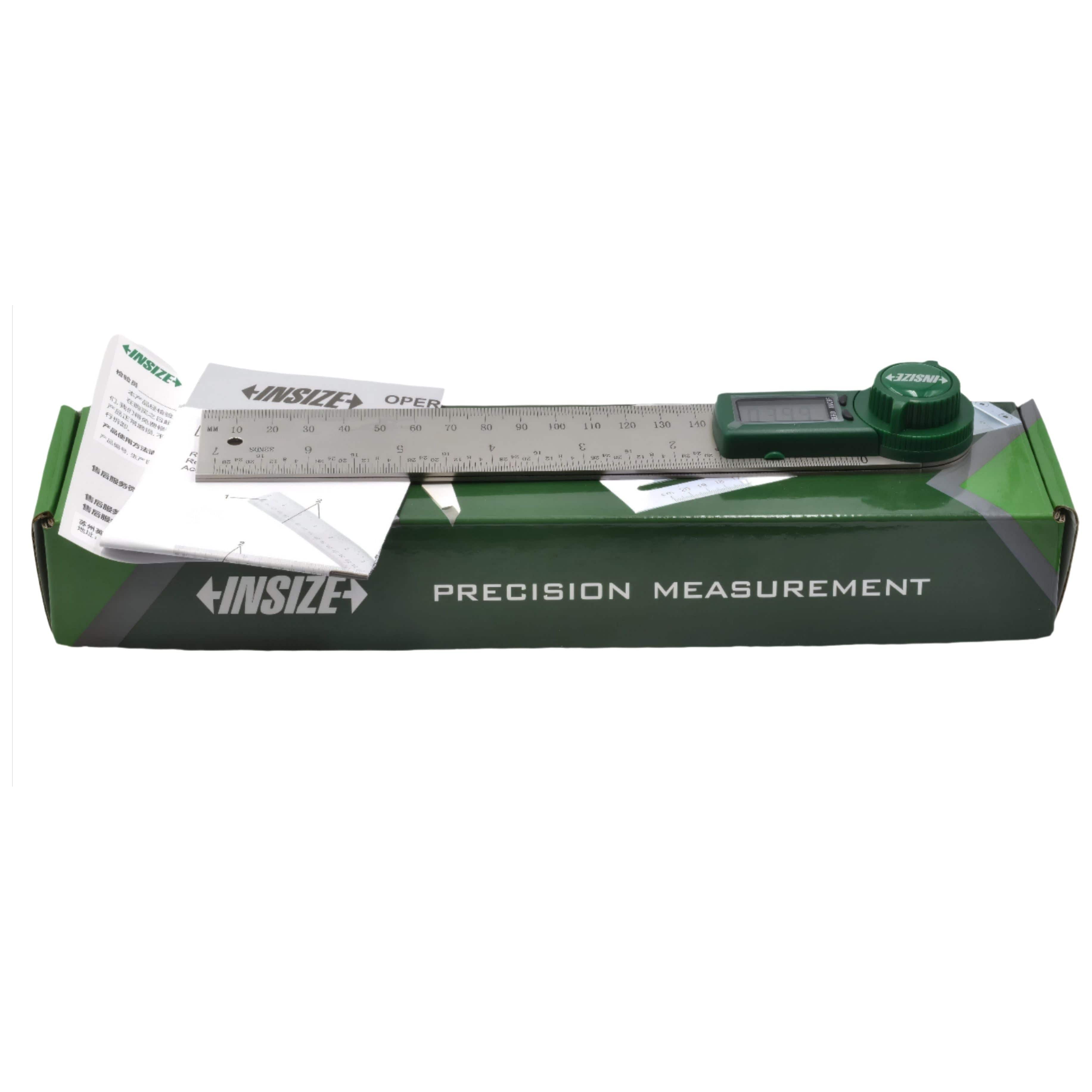 INSIZE Measuring Equipment Insize Digital Protractor 200mm 0-360° Range Series 2176-200